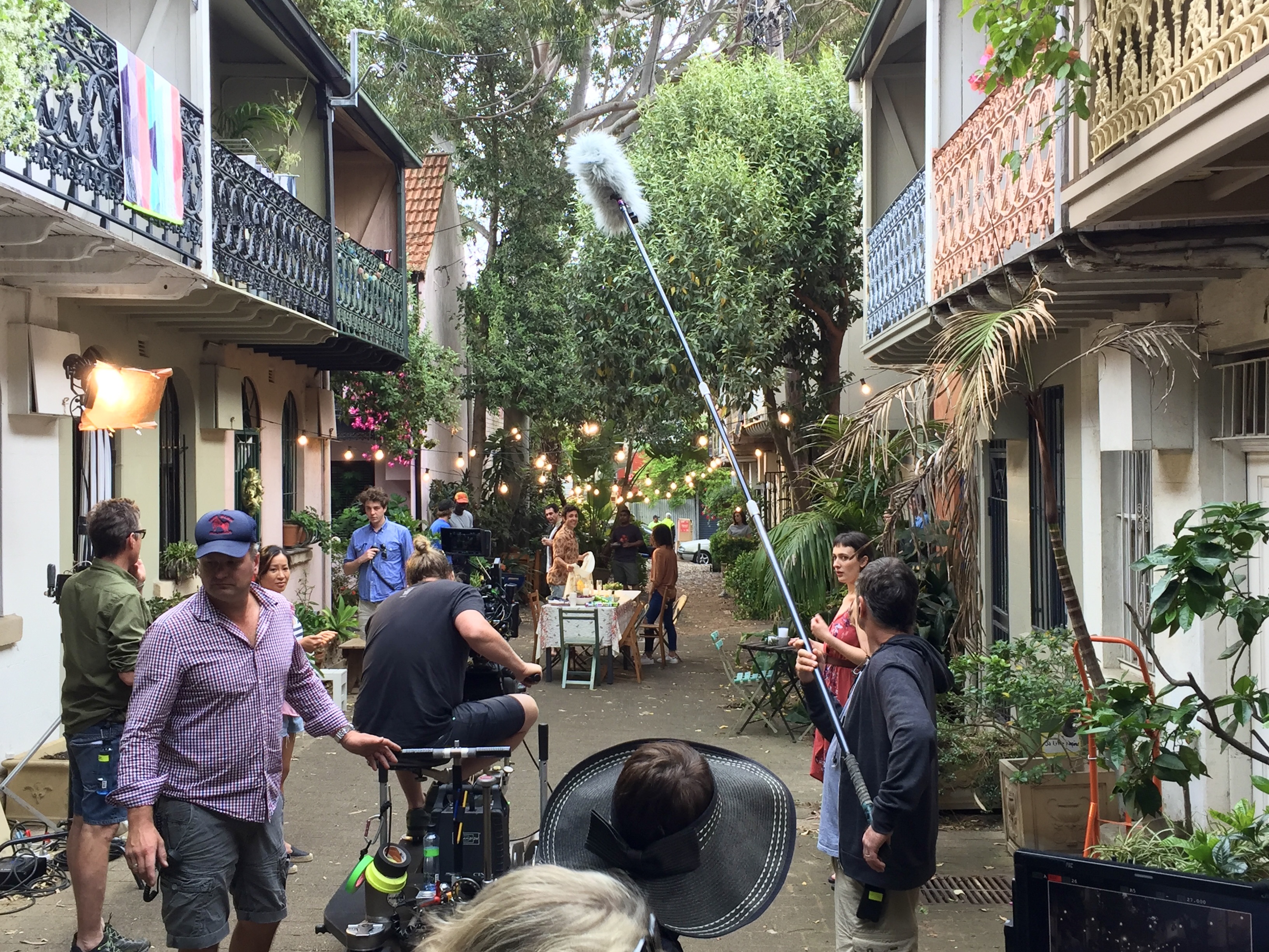 Film crew on location Sydney